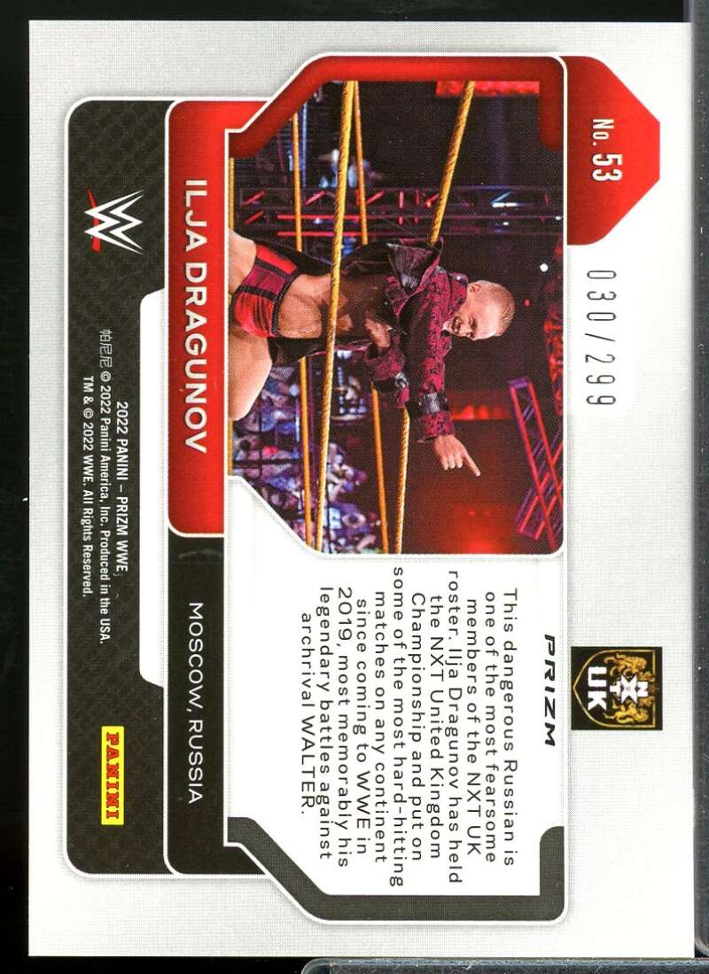 Ilja Dragunov Card 2022 Panini Prizm WWE Prizms Red #53  Image 2