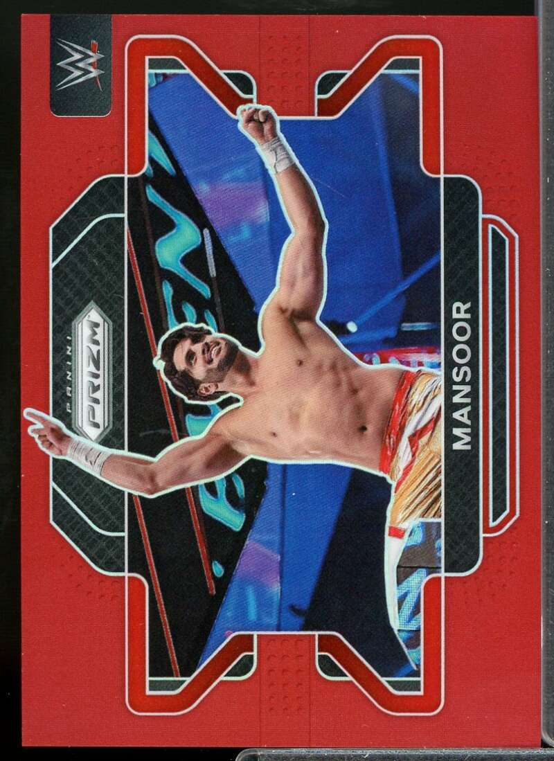 Mansoor Card 2022 Panini Prizm WWE Prizms Red #66  Image 1