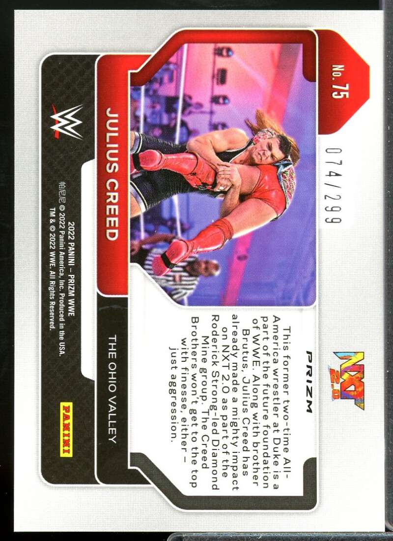 Julius Creed Card 2022 Panini Prizm WWE Prizms Red #75  Image 2