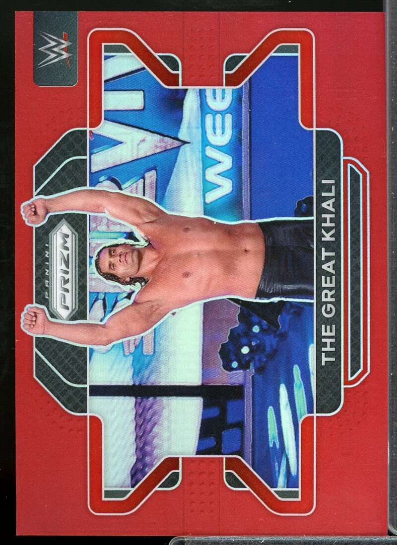 The Great Khali Card 2022 Panini Prizm WWE Prizms Red #80  Image 1
