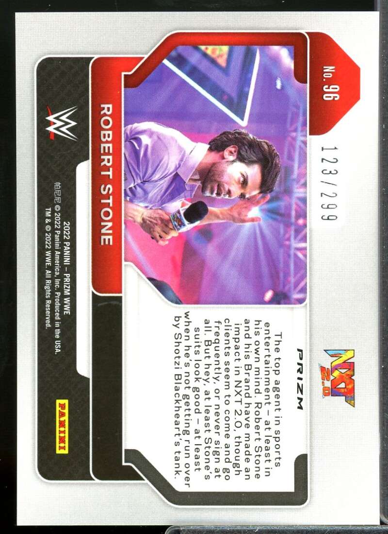 Robert Stone Card 2022 Panini Prizm WWE Prizms Red #96  Image 2