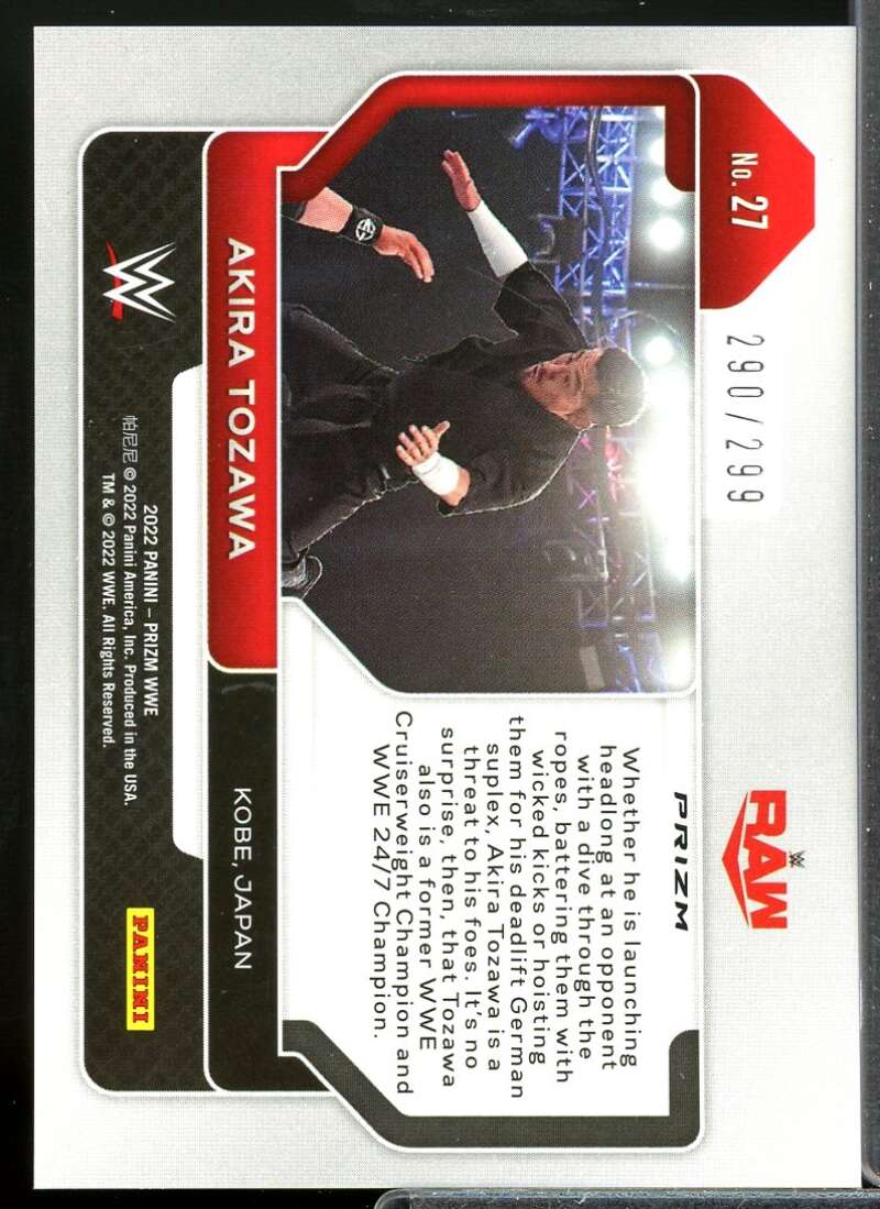 Akira Tozawa Card 2022 Panini Prizm WWE Prizms Red #27  Image 2