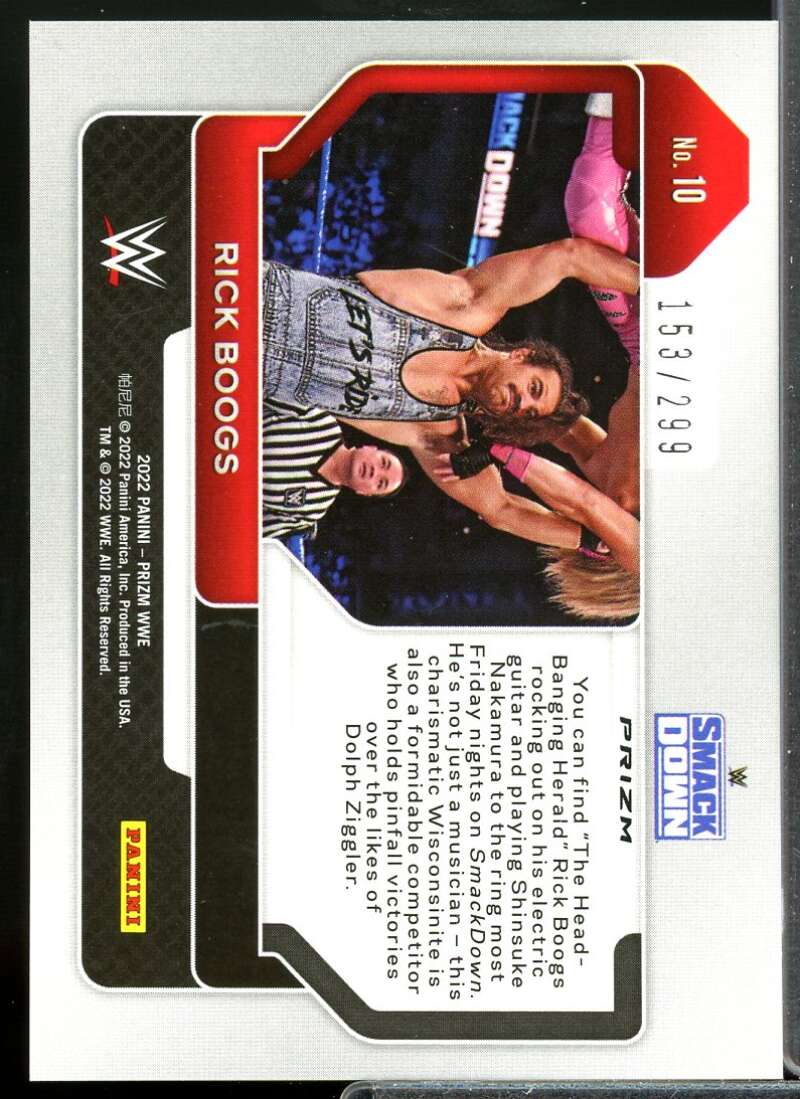 Rick Boogs Card 2022 Panini Prizm WWE Prizms Red #10  Image 2