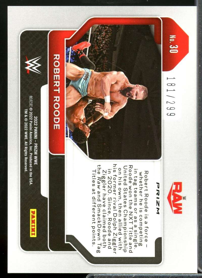 Robert Roode Card 2022 Panini Prizm WWE Prizms Red #30  Image 2