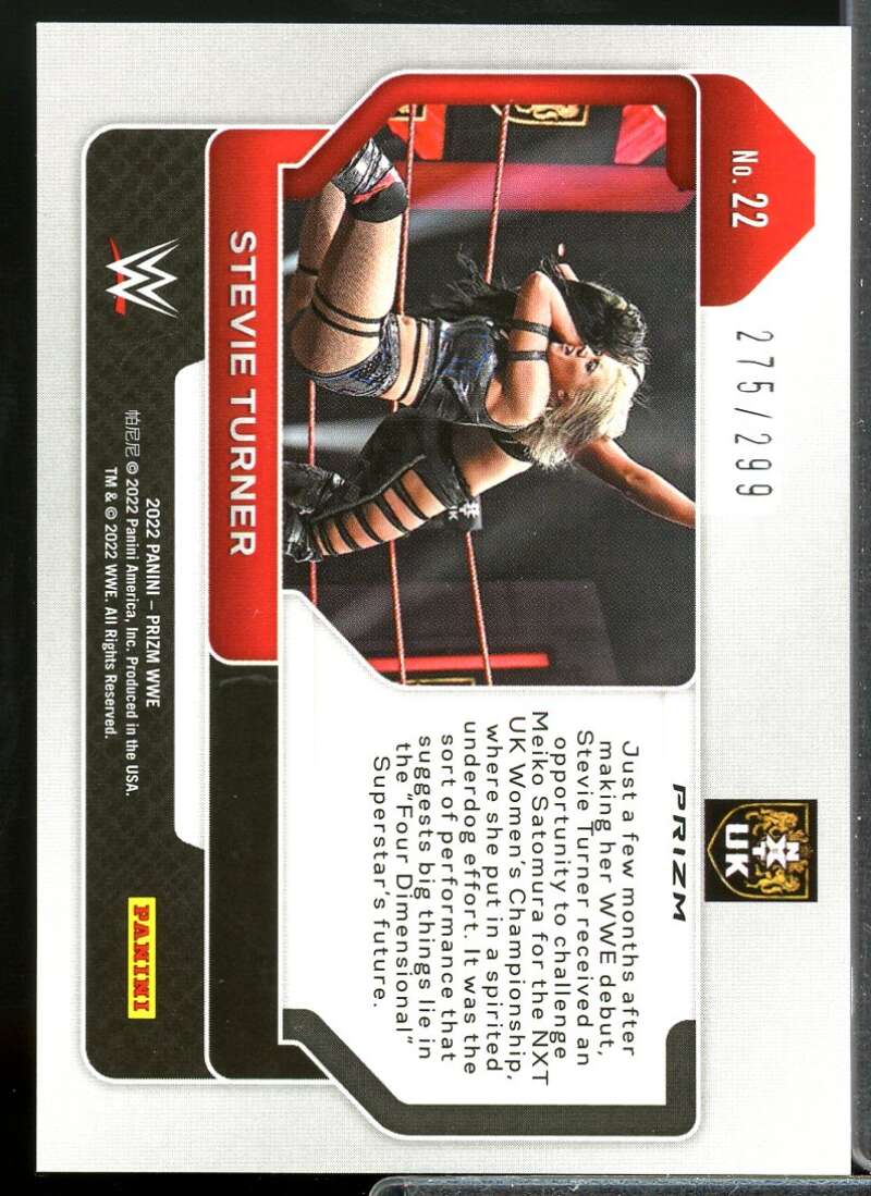 Stevie Turner Card 2022 Panini Prizm WWE Prizms Red #22  Image 2