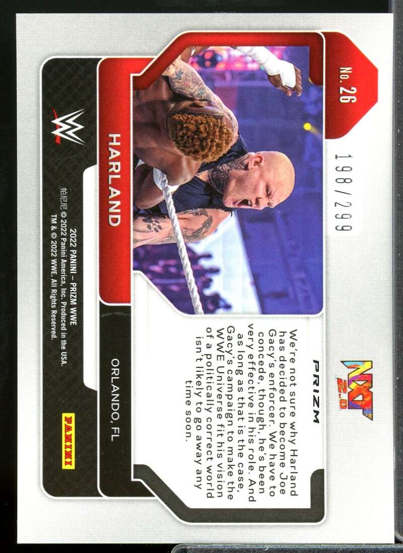 Harland Card 2022 Panini Prizm WWE Prizms Red #26  Image 2