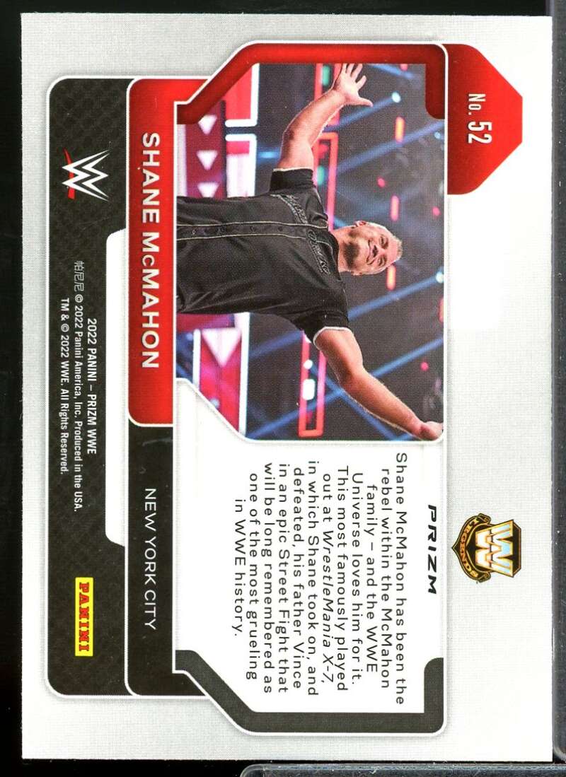 Shane McMahon Card 2022 Panini Prizm WWE Prizms Ruby Wave #52  Image 2
