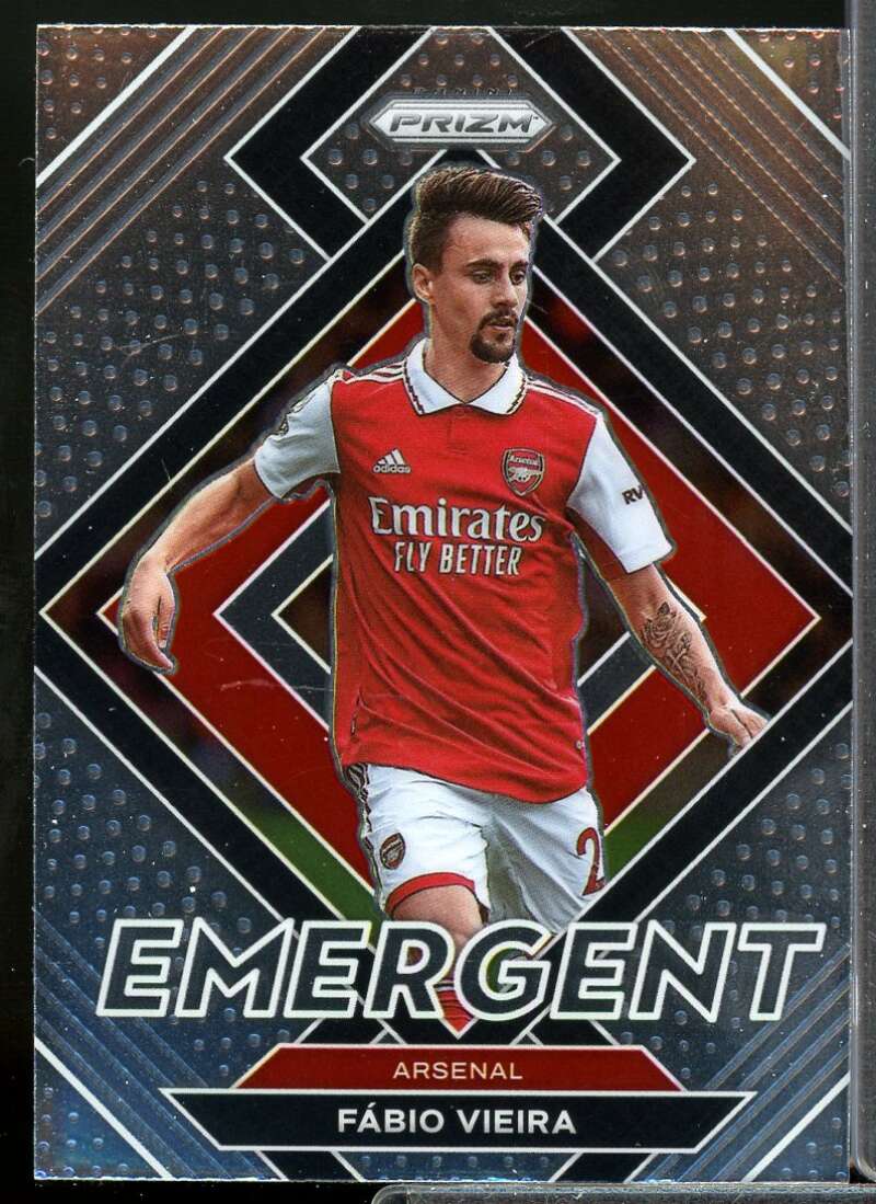 Fabio Vieira Card 2022-23 Panini Prizm English Premier League Emergent #4  Image 1