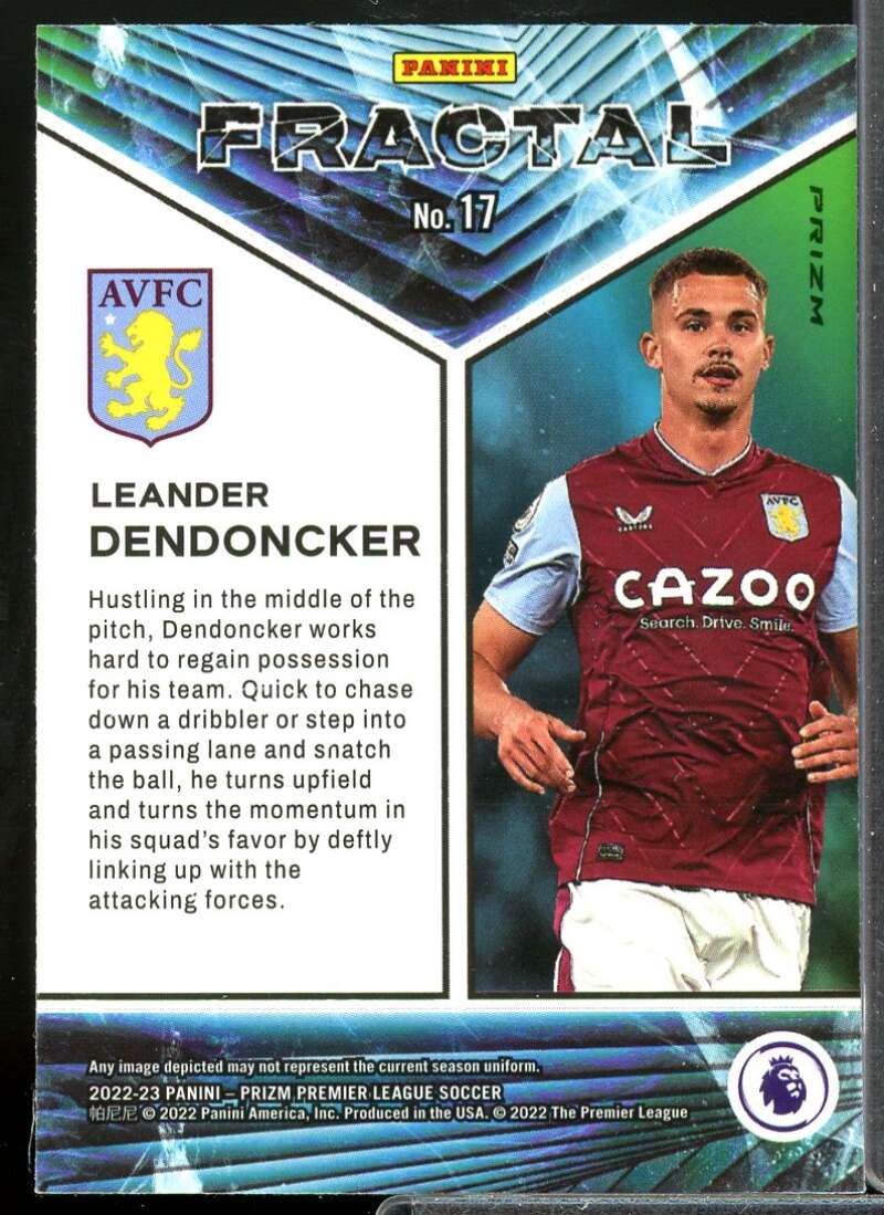 Leander Dendoncker 2022 Prizm English Premier League Fractal Prizms Silver #17  Image 2