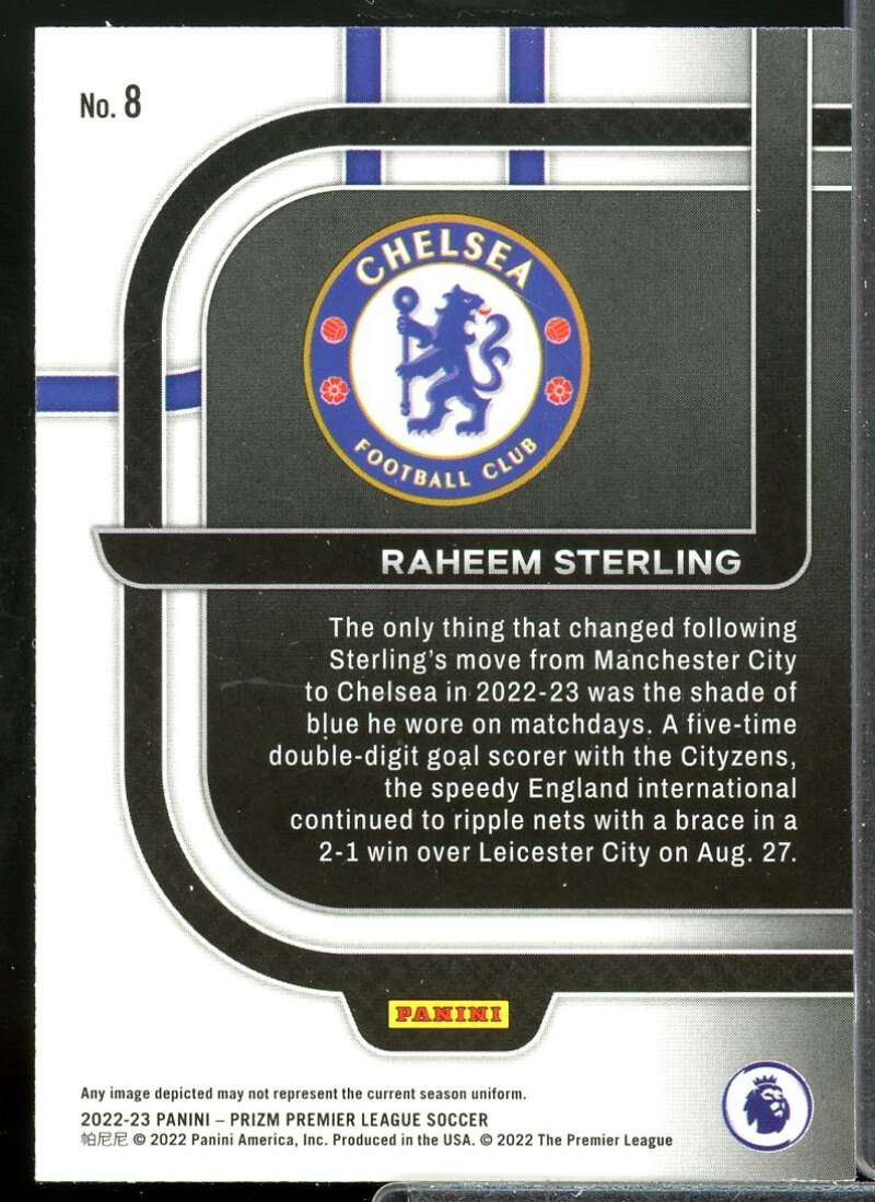 Raheem Sterling Card 2022 Panini Prizm World Cup Scorers Club #8  Image 2
