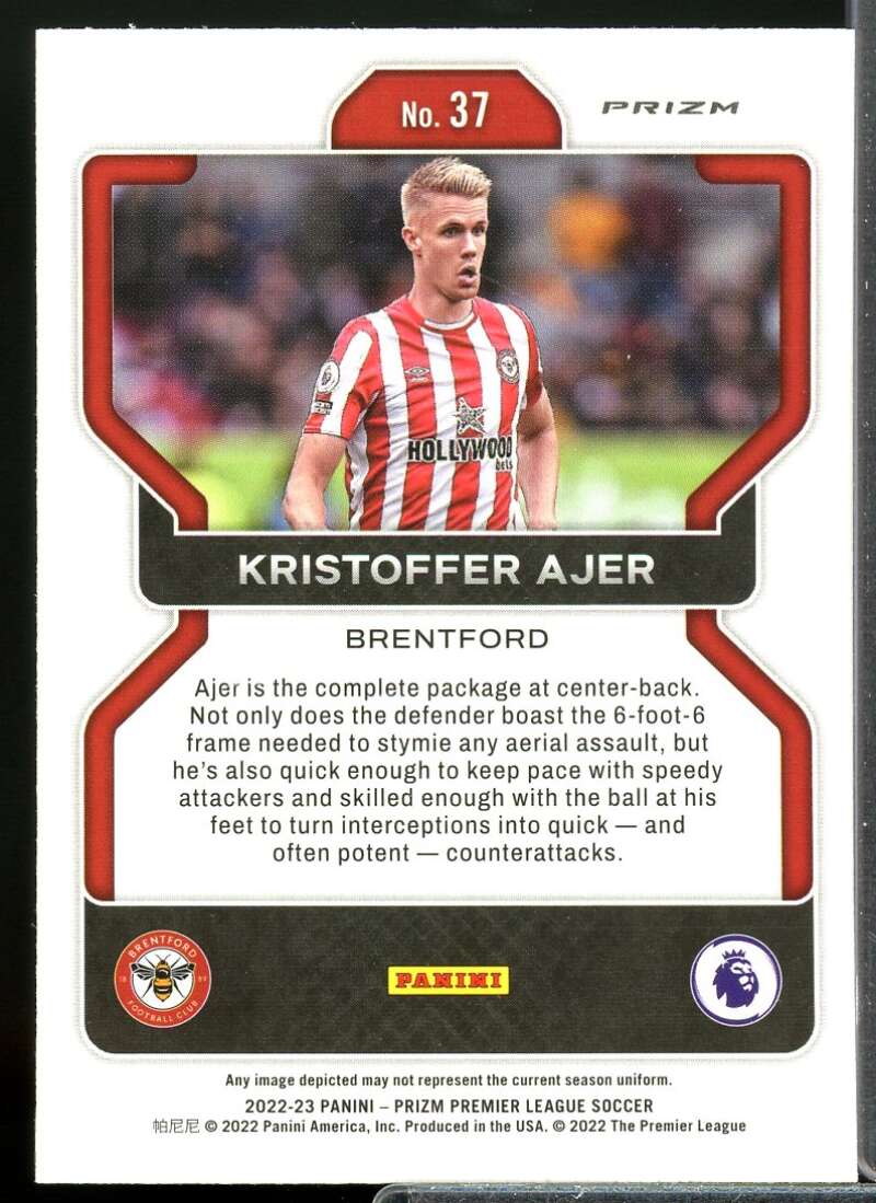 Kristoffer Ajer 2022-23 Panini Prizm English Premier League Prizms Silver #37  Image 2