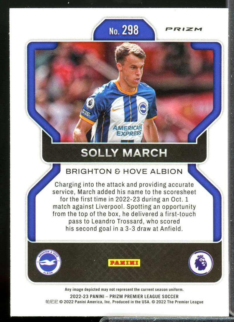 Solly March Card 2022-23 Panini Prizm English Premier League Prizms Silver #298  Image 2