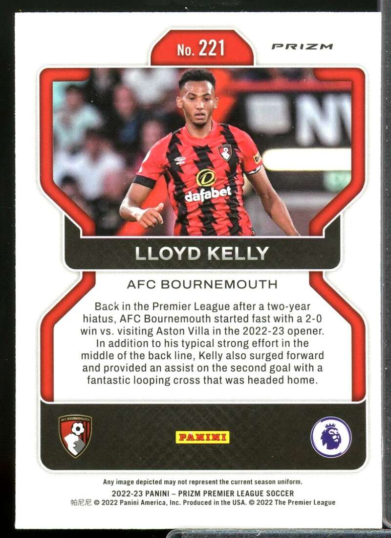 Lloyd Kelly Card 2022-23 Panini Prizm English Premier League Prizms Silver #221  Image 2