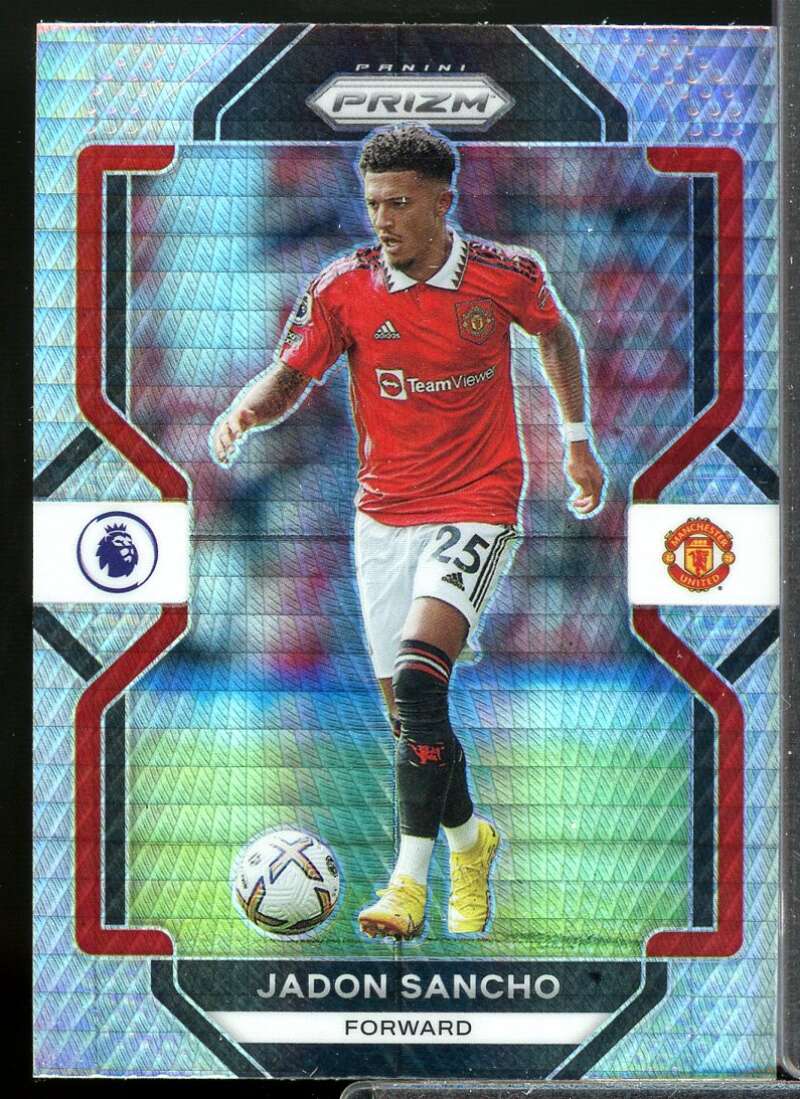 Jadon Sancho Card 2022-23 Panini Prizm English Premier League Prizms Silver #79  Image 1