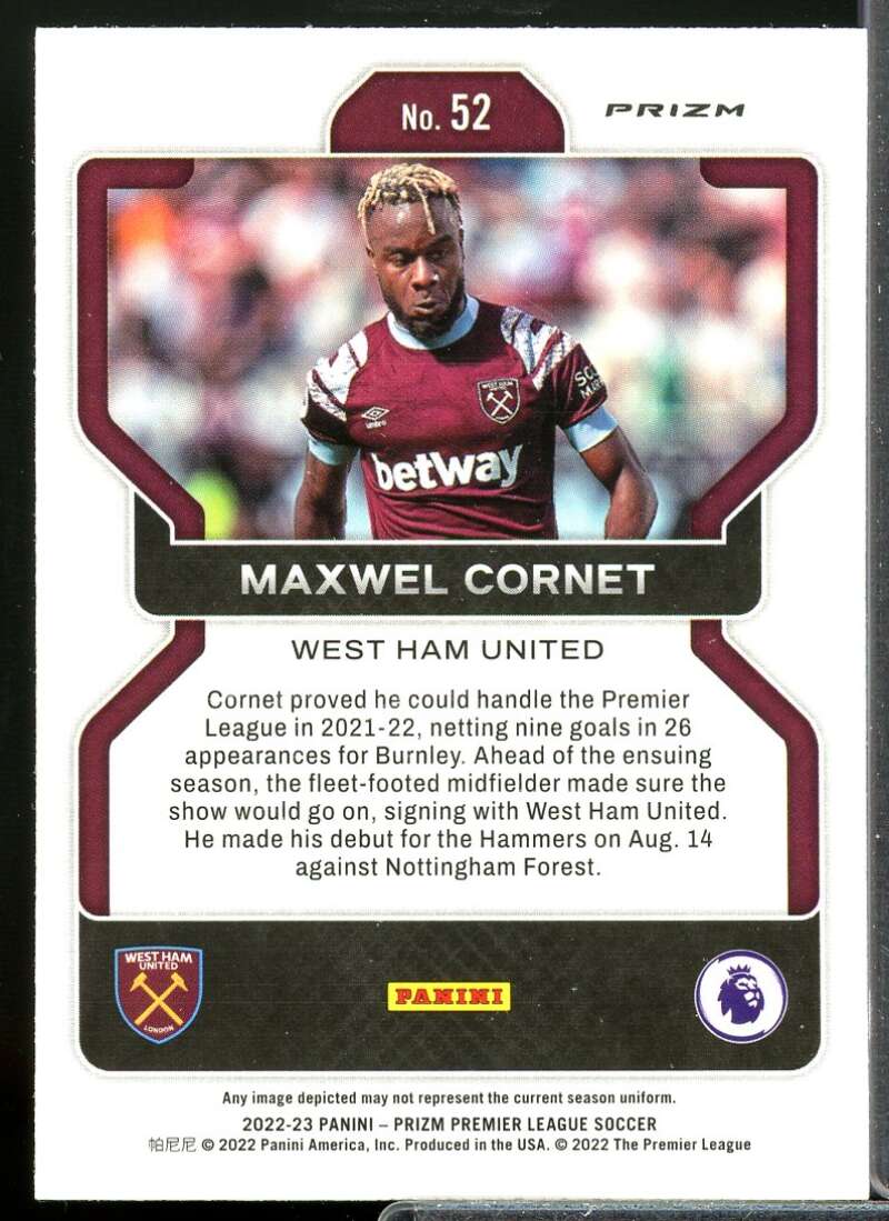 Maxwel Cornet Card 2022-23 Panini Prizm English Premier League Prizms Mojo #52  Image 2