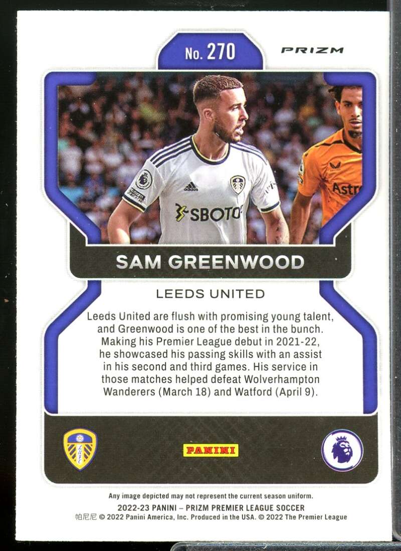 Sam Greenwood Card 2022-23 Panini Prizm English Premier League Prizms Mojo #270  Image 2