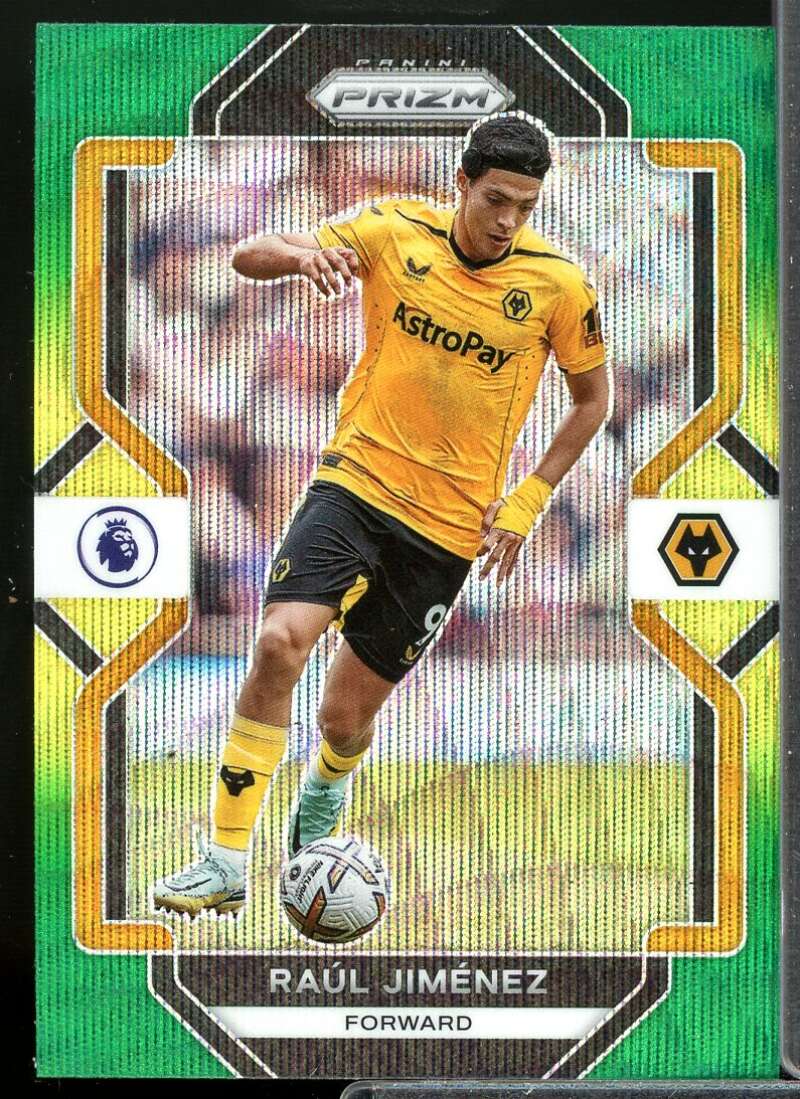 Raul Jimenez 2022 Panini Prizm English Premier League Prizms Green Pulsar #247  Image 1