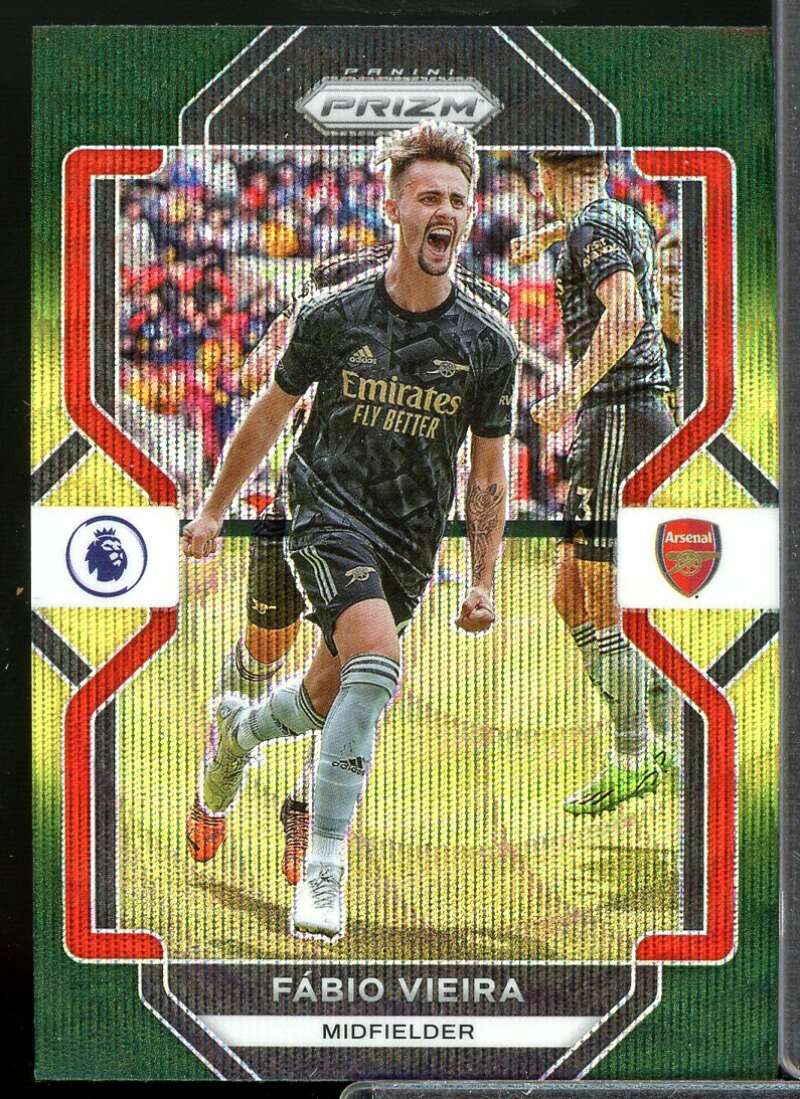 Fabio Vieira 2022 Panini Prizm English Premier League Prizms Green Pulsar #165  Image 1