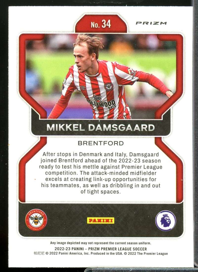 Mikkel Damsgaard 2022-23 Prizm English Premier League Prizms Green Pulsar #34  Image 2