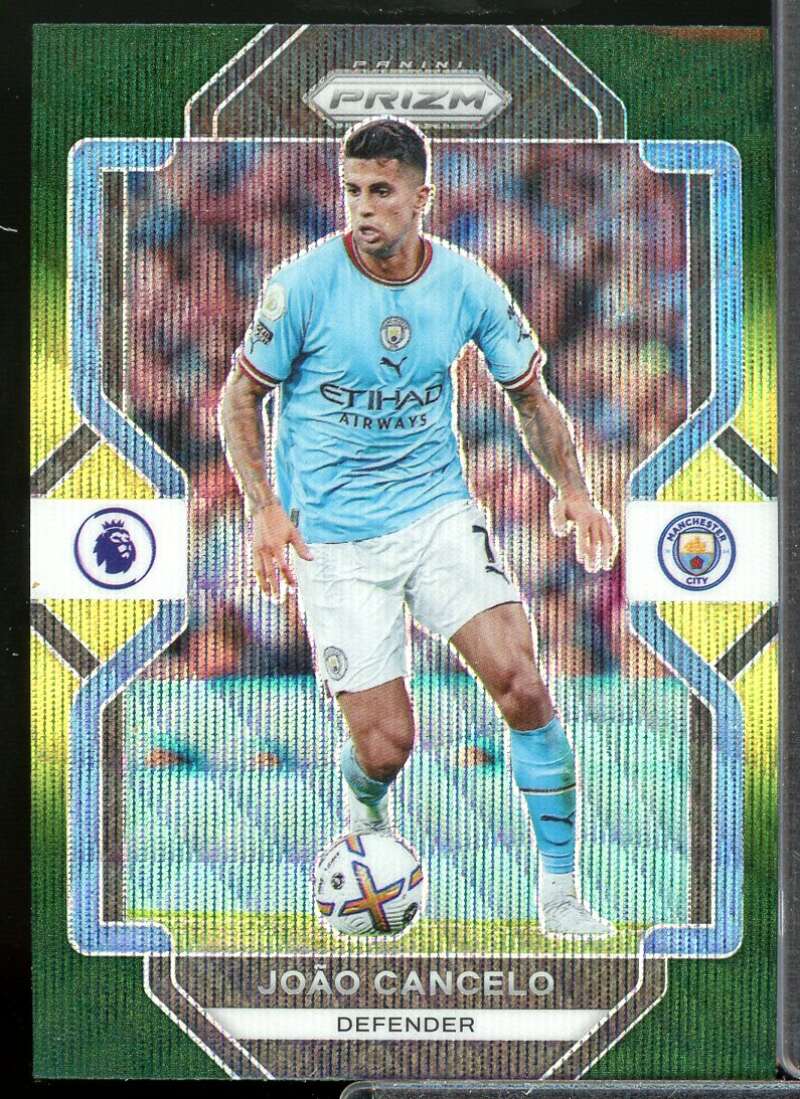 Joao Cancelo 2022-23 Panini Prizm English Premier League Prizms Green Pulsar #7  Image 1