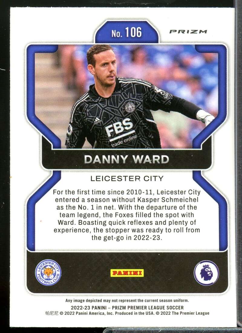 Danny Ward 2022-23 Panini Prizm English Premier League Prizms Green Pulsar #106  Image 2