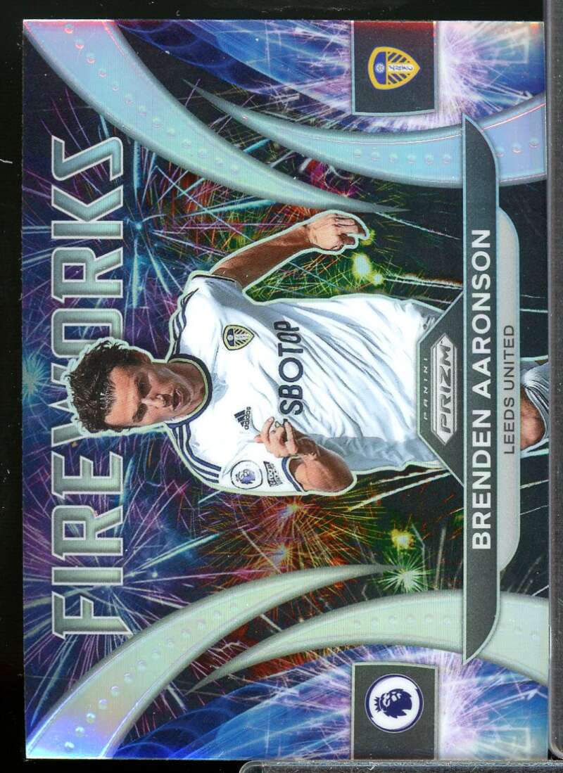 Brenden Aaronson 2022 Prizm English Premier League Fireworks Prizms Silver #18  Image 1