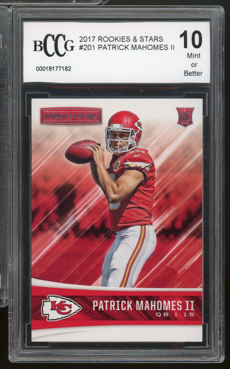 2017 Rookies Stars #201 Patrick Mahomes II Card BGS BCCG 10 Mint+ Image 1