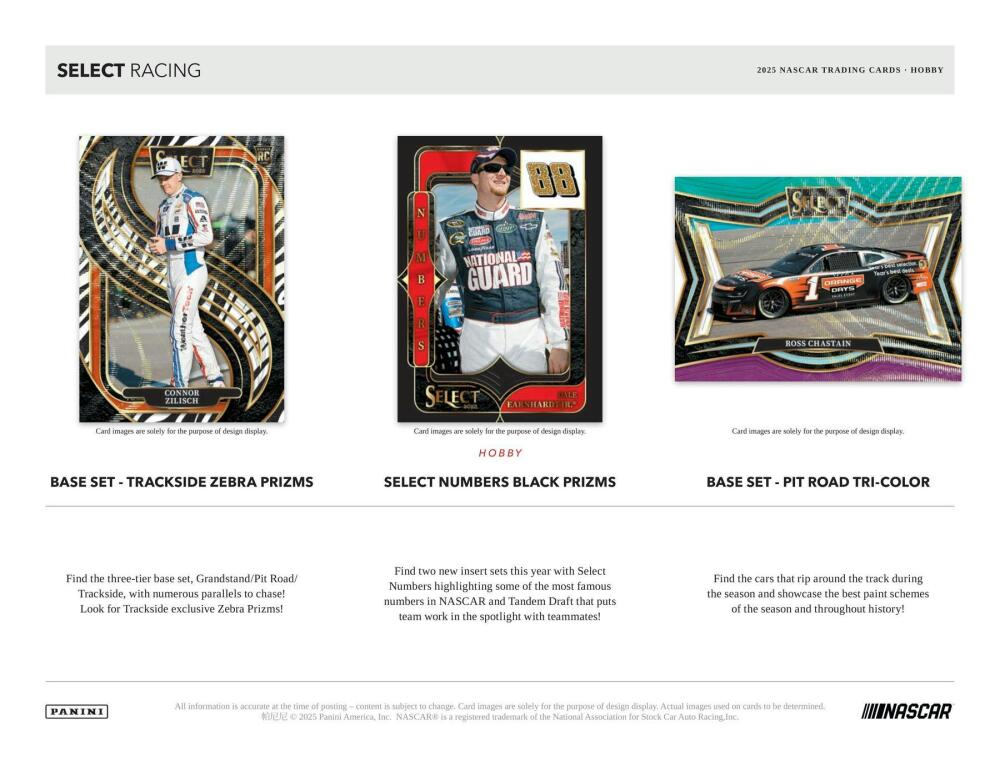2025 Panini Select NASCAR Racing Hobby Box Image 3