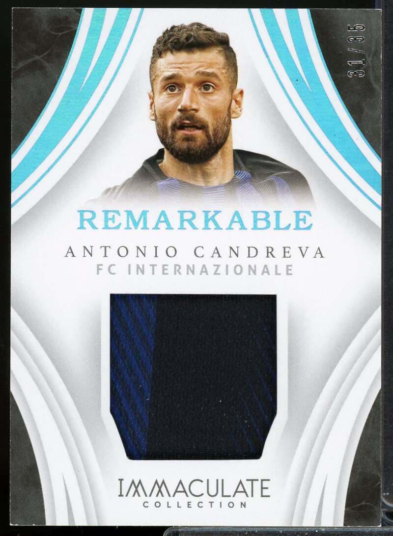 Antonio Candreva Card 2017 Immaculate Collection Remarkable Memorabilia Blue #8  Image 1