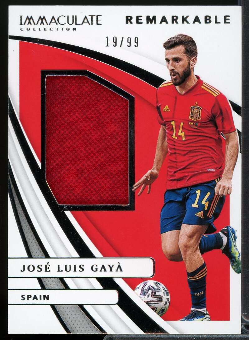 Jose Luis Gaya Card 2021 Immaculate Collection Remarkable Memorabilia #11  Image 1