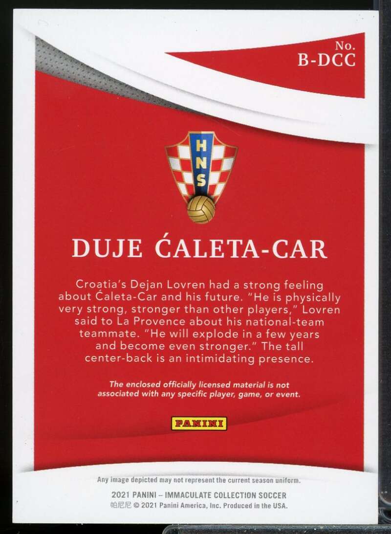Duje Caleta-Car Card 2021 Immaculate Collection Brilliance #7  Image 2