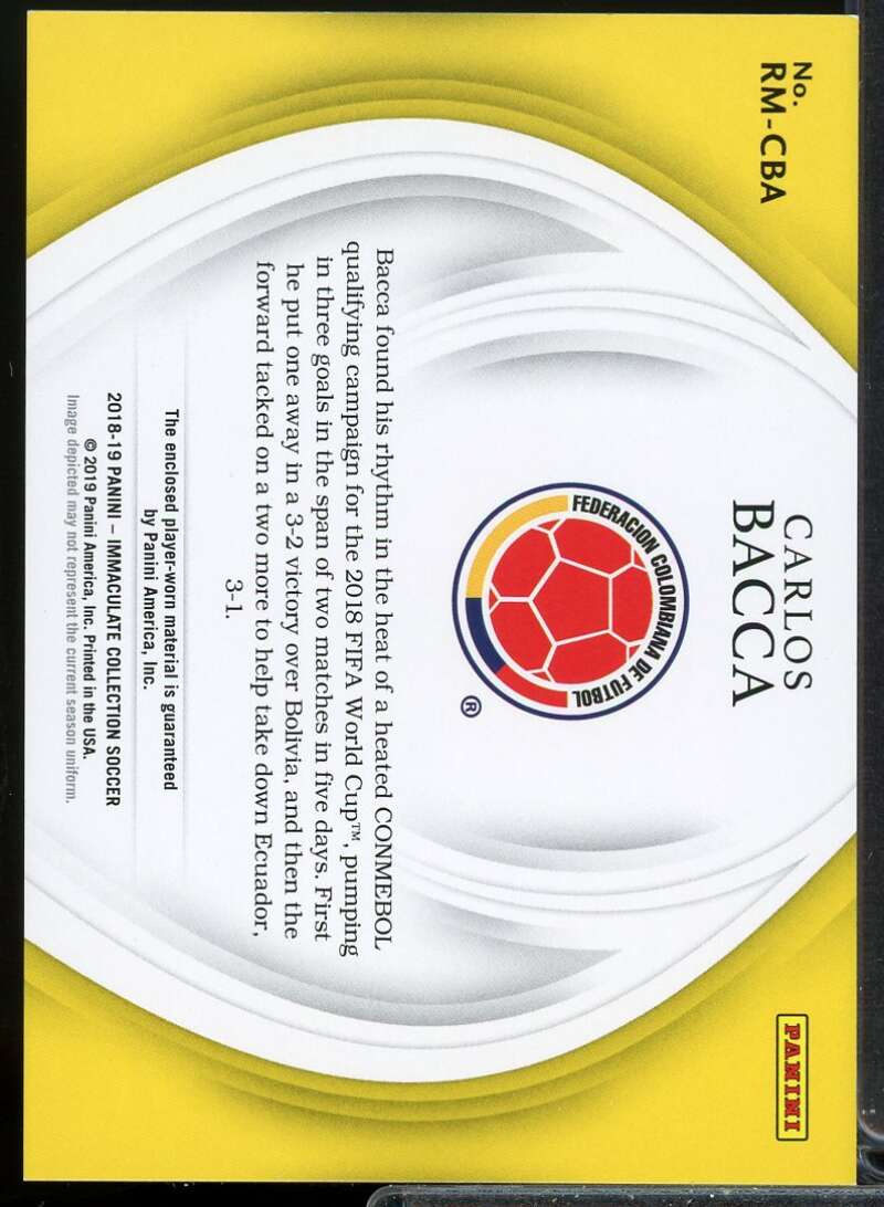 Carlos Bacca 2018-19 Immaculate Collection Remarkable Memorabilia Bronze #7  Image 2
