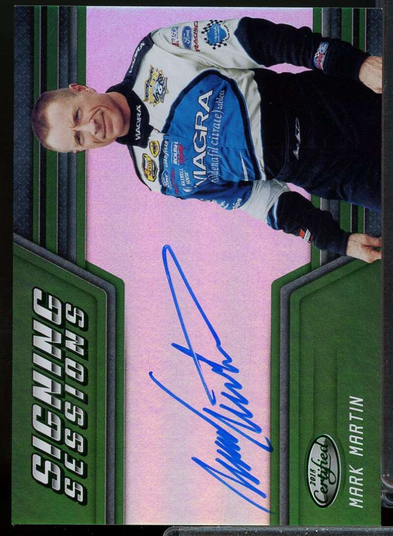 Mark Martin Card 2018 Certified Signing Sessions Green #18  Image 1