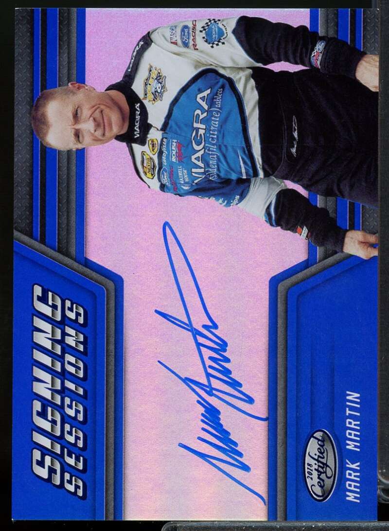 Mark Martin Card 2018 Certified Signing Sessions Blue #18  Image 1