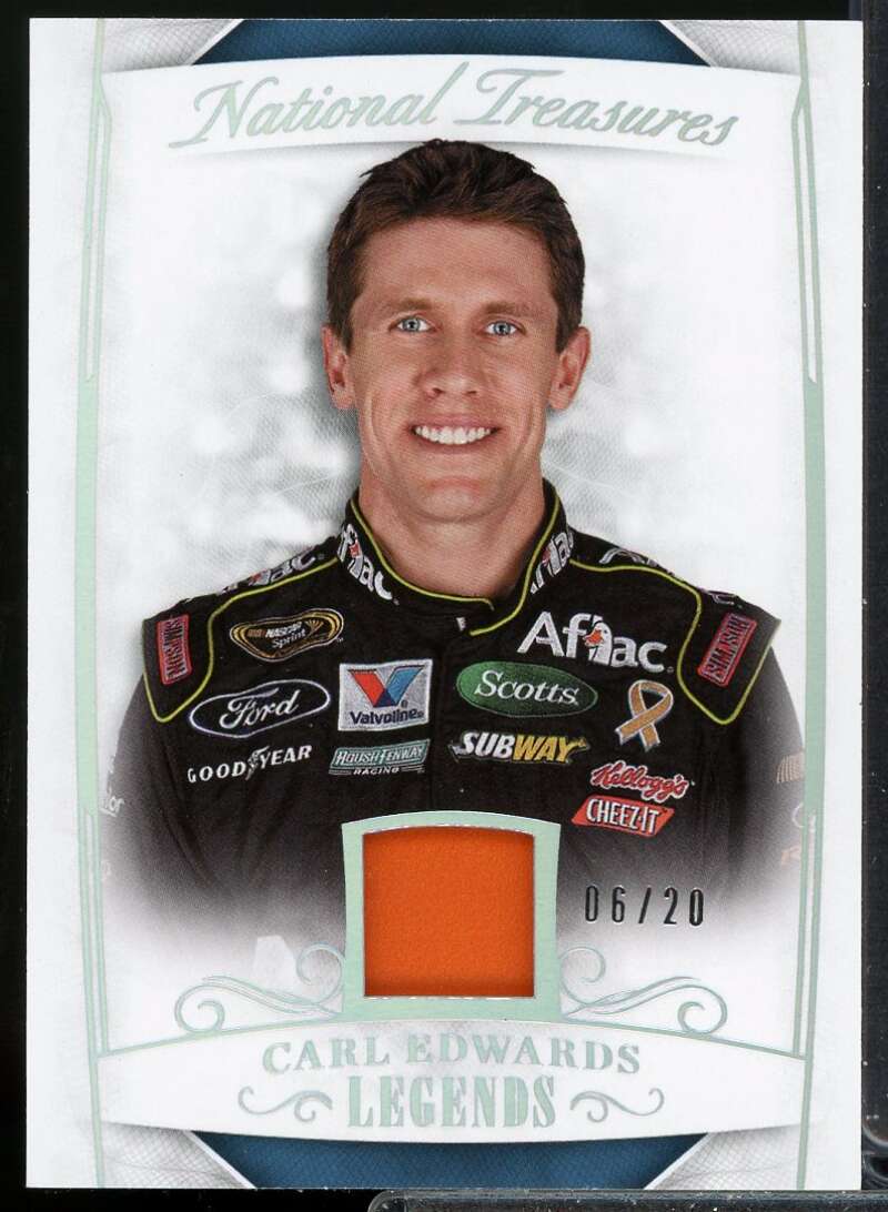 Carl Edwards LEG Card 2017 Panini National Treasures Century Holo Silver #22  Image 1