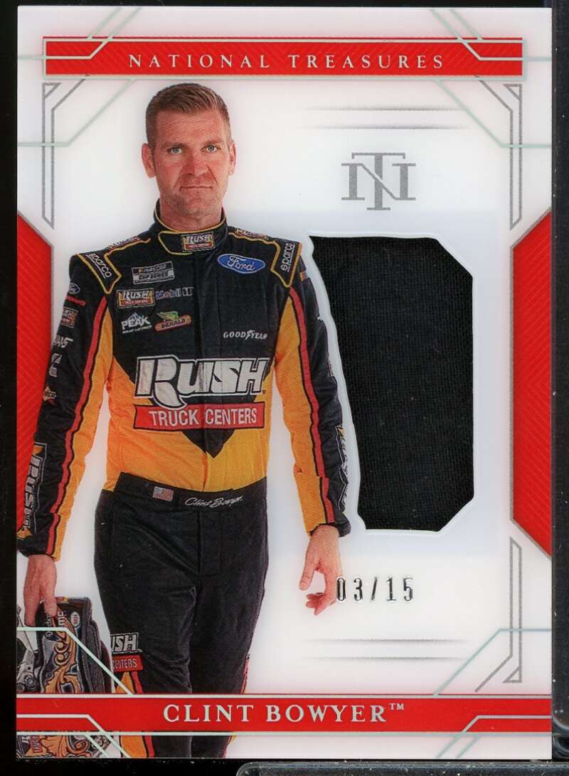 Clint Bowyer Card 2020 Panini National Treasures Silhouettes Holo Silver #2  Image 1