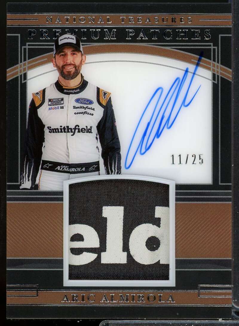 Aric Almirola Card 2020 Panini National Treasures Premium Patches Autographs #8  Image 1