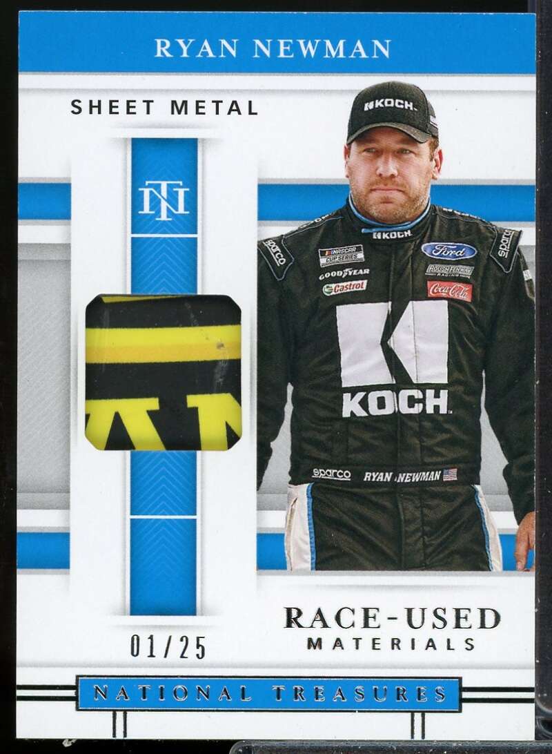 Ryan Newman Card 2020 Panini National Treasures Race Used Sheet Metal #7  Image 1