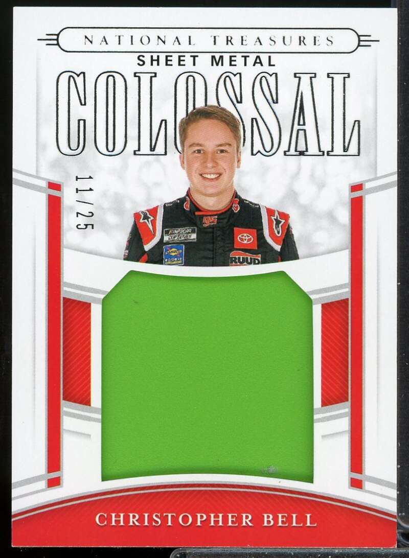 Christopher Bell 2020 National Treasures Colossal Race Used Sheet Metal #17  Image 1