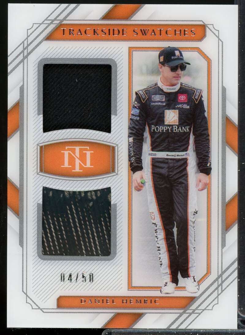 Daniel Hemric Card 2021 Panini National Treasures Trackside Swatches #5  Image 1