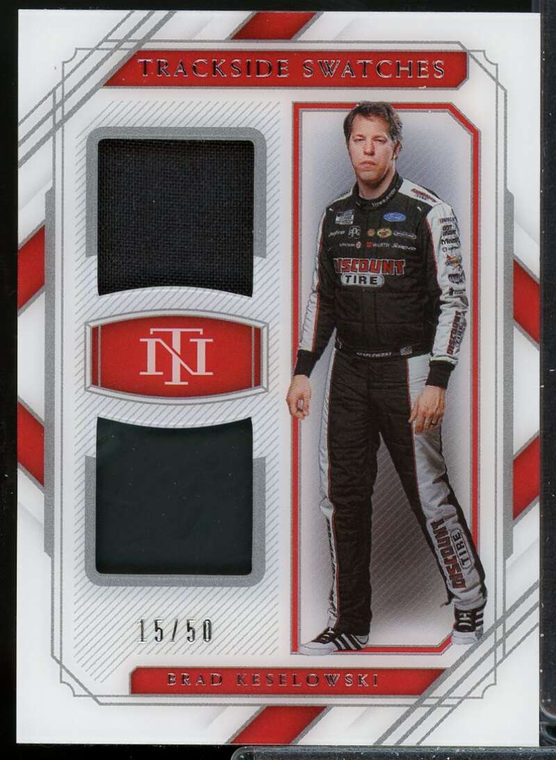 Brad Keselowski Card 2021 Panini National Treasures Trackside Swatches #3  Image 1
