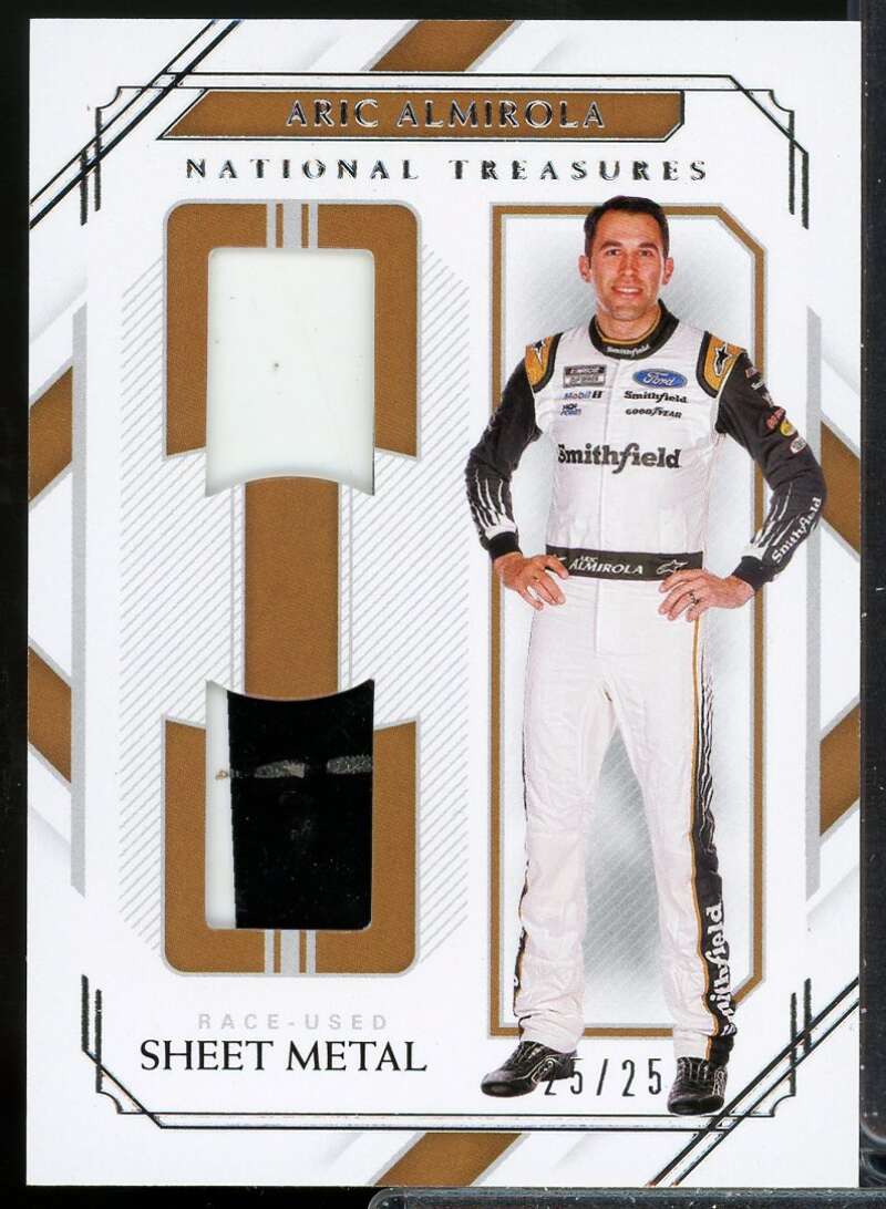 Aric Almirola 2021 Panini National Treasures Dual Race Used Sheet Metal #13  Image 1