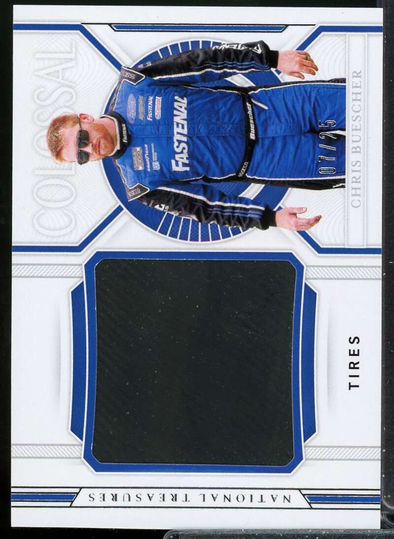 Chris Buescher Card 2021 Panini National Treasures Colossal Race Used Tires #13  Image 1