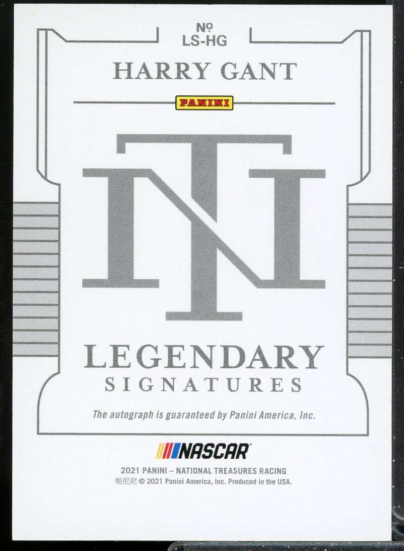 Harry Gant Card 2021 Panini National Treasures Legendary Signatures #10  Image 2