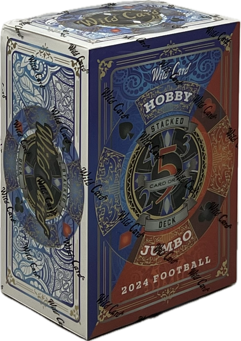 2024 Wild Card 5 Card Draw Stacked Deck Football Hobby Jumbo Box Image 1