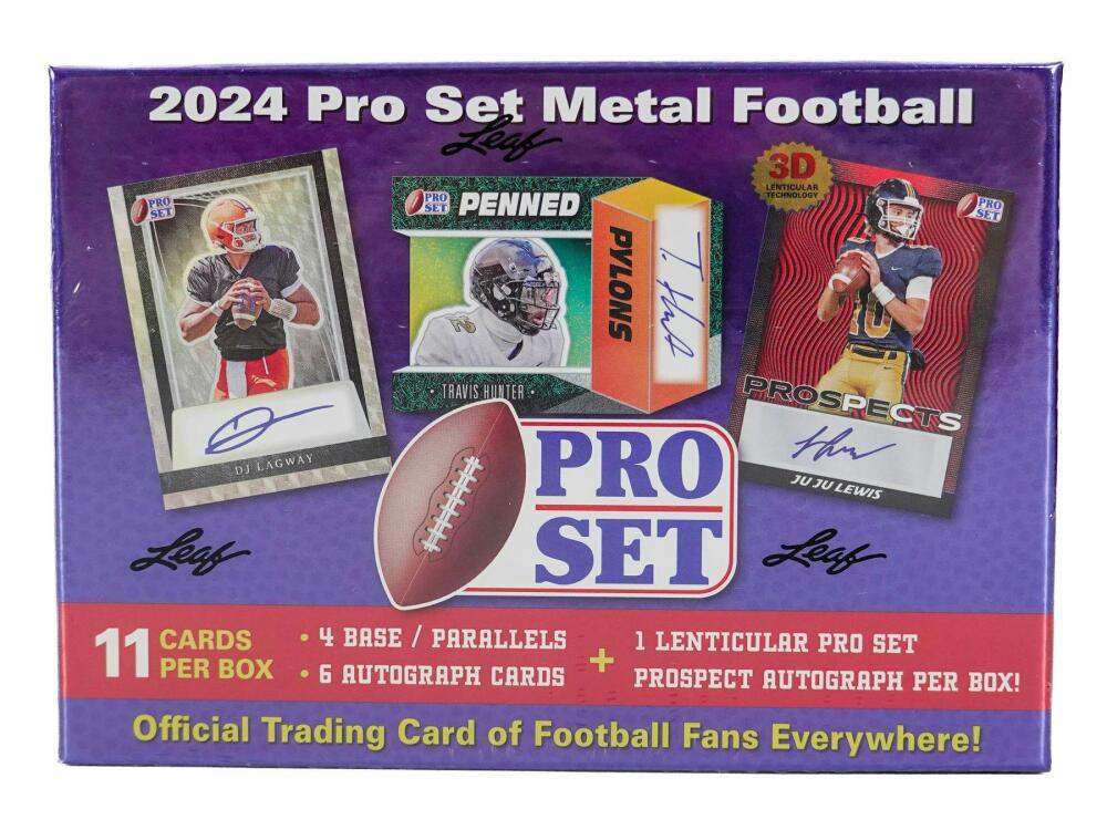 2024 Leaf Pro Set Metal Football Hobby Box Image 1
