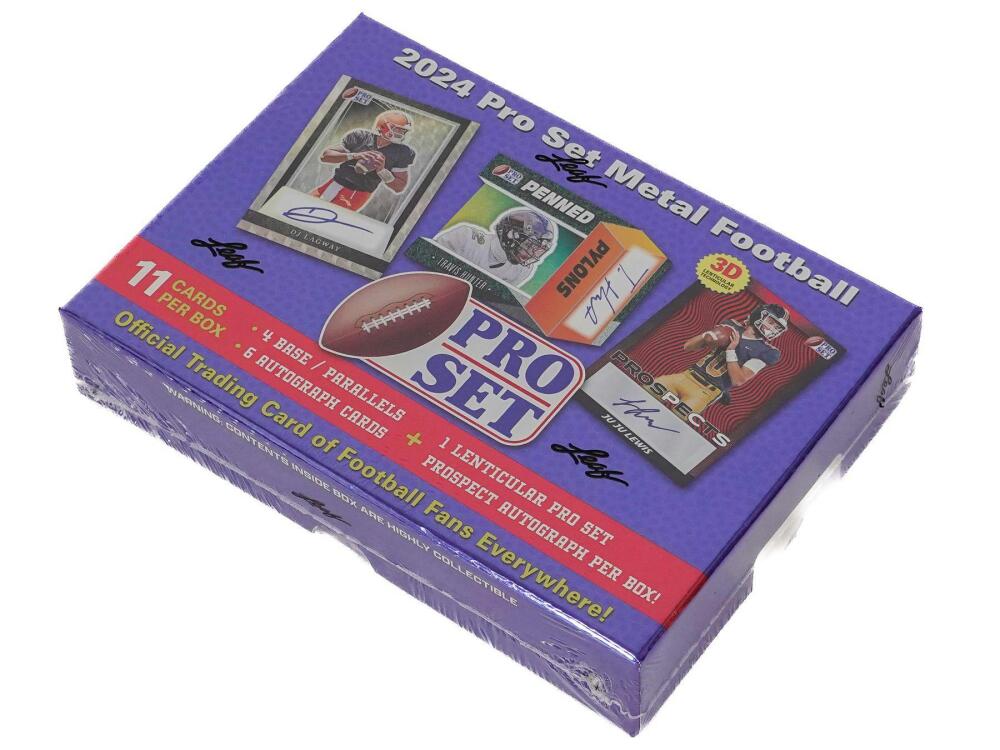 2024 Leaf Pro Set Metal Football Hobby Box Image 2