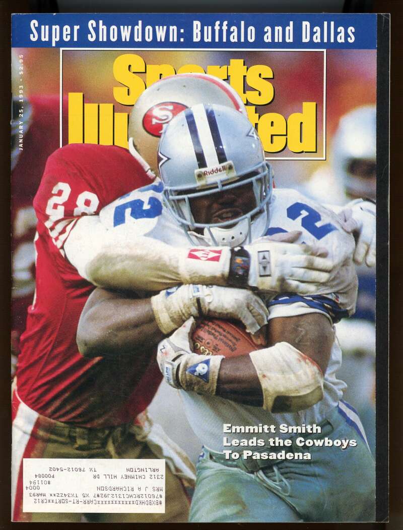 Sports Illustrated January 25 1993 Emmitt Smith Dallas Cowboys Image 1