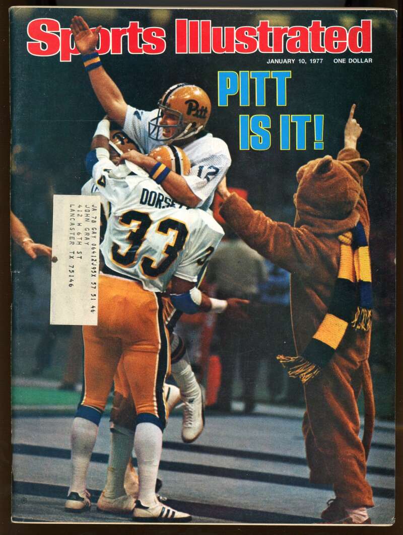 Sports Illustrated January 10 1977 Pitt is it! Tony Dorsett Image 1