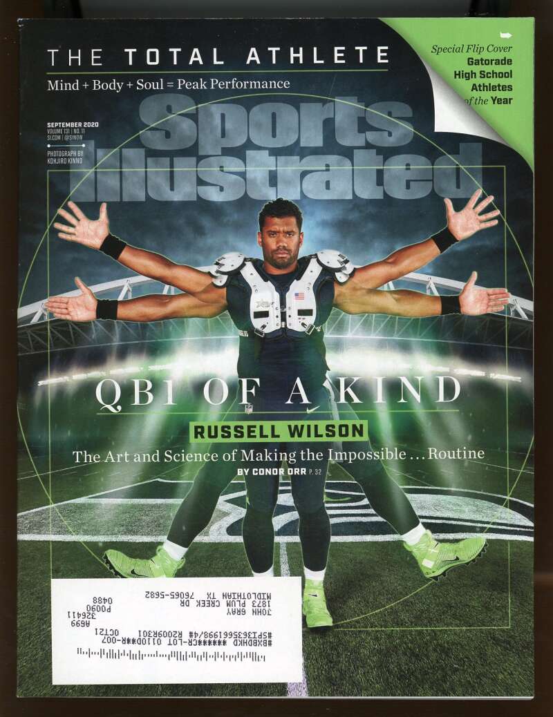 Sports Illustrated September 2020 Vol. 131 #11 Russel Wilson Flip Cover Image 1
